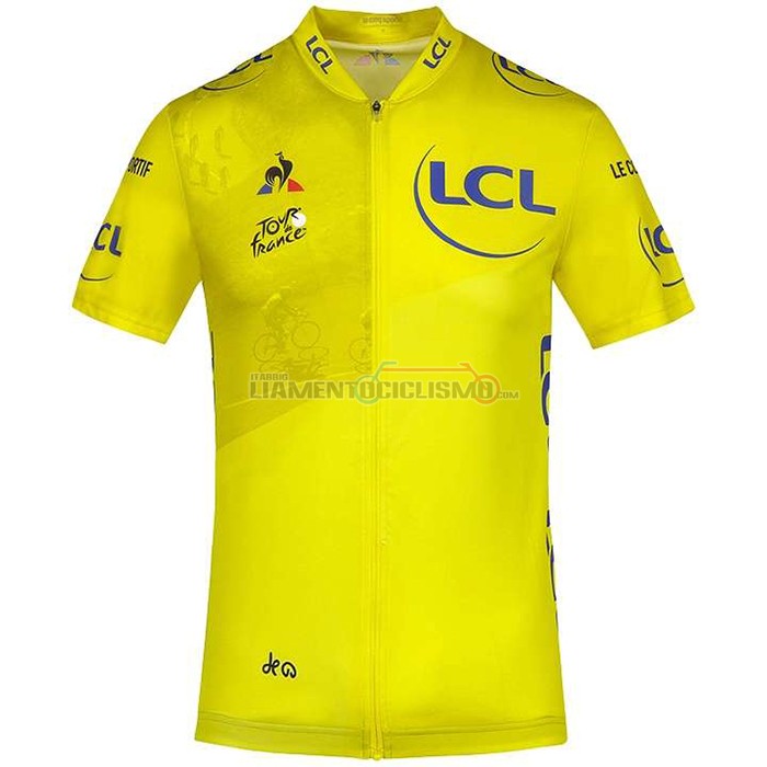 Abbigliamento Ciclismo Tour de France Manica Corta 2020 Giallo(2)